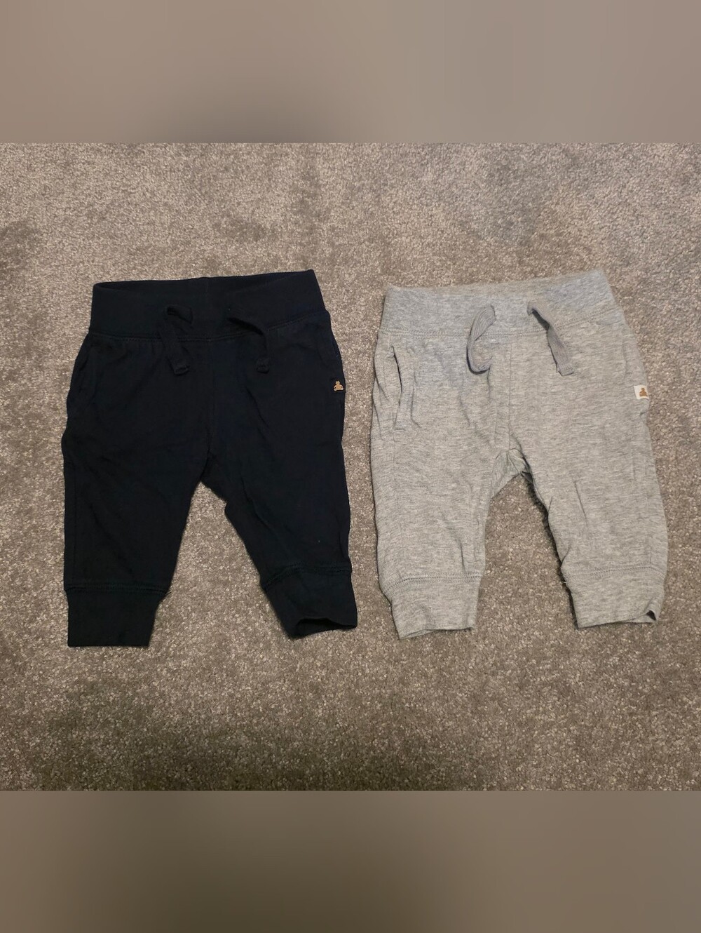 Baby GAP Navy and Gray Kids Jogger Pants - Drawstring Waist